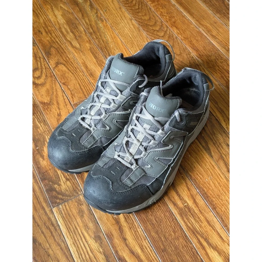 Worx by Red Wing Shoes Mens Grey Black Safety Toe Work Boots Size 10 Wide 5004